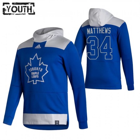 Toronto Maple Leafs Auston Matthews 34 2020-21 Reverse Retro Sawyer Hoodie - Criança